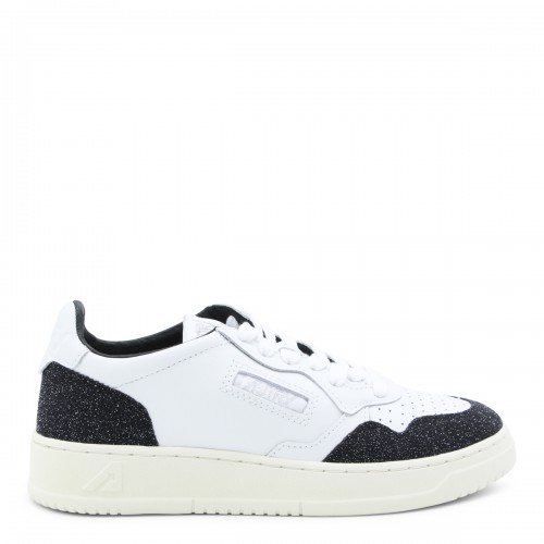 BLACK AND WHITE SUEDE SNEAKERS