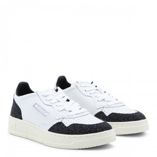 BLACK AND WHITE SUEDE SNEAKERS