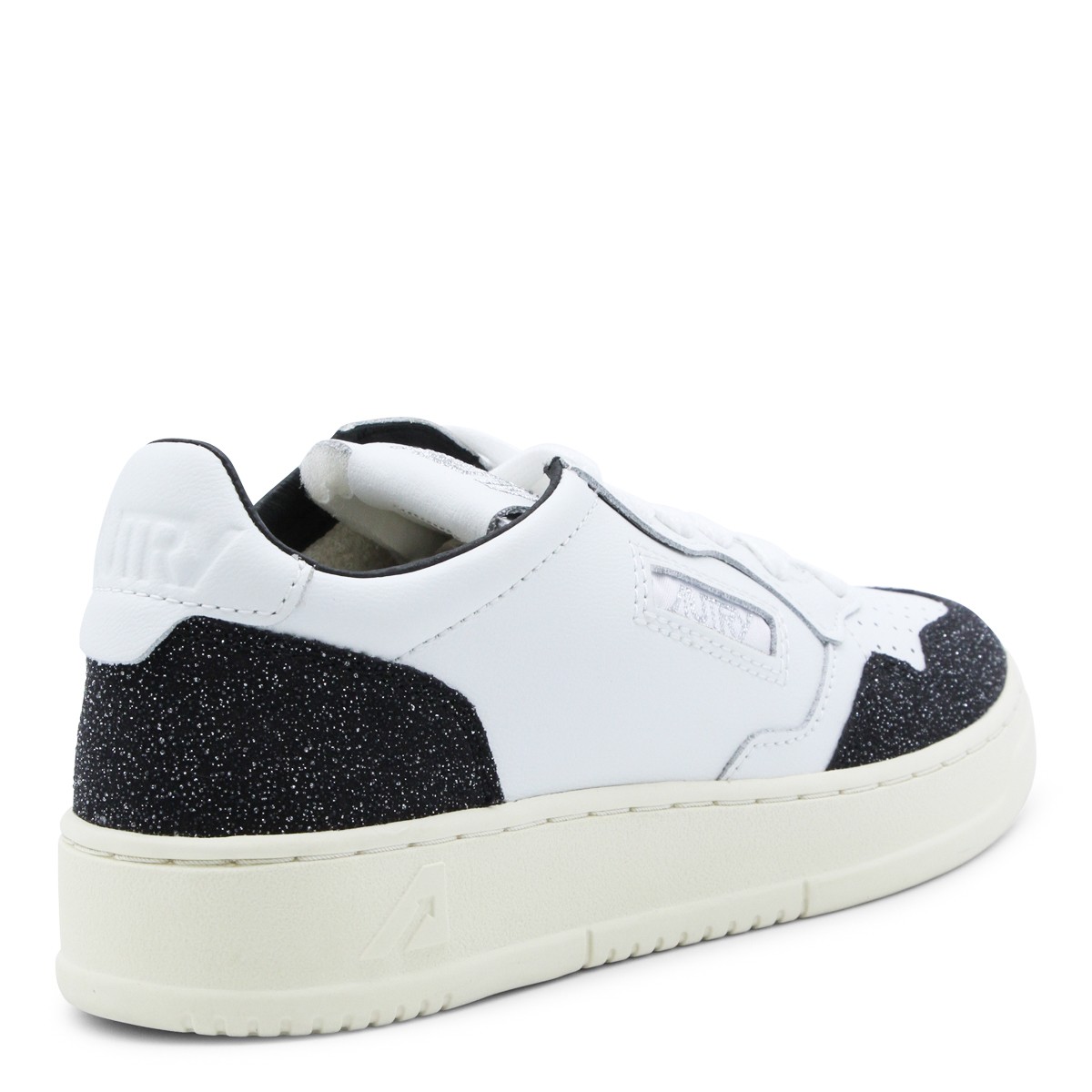 BLACK AND WHITE SUEDE SNEAKERS