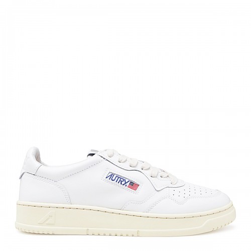 WHITE LEATHER ACTION SNEAKERS