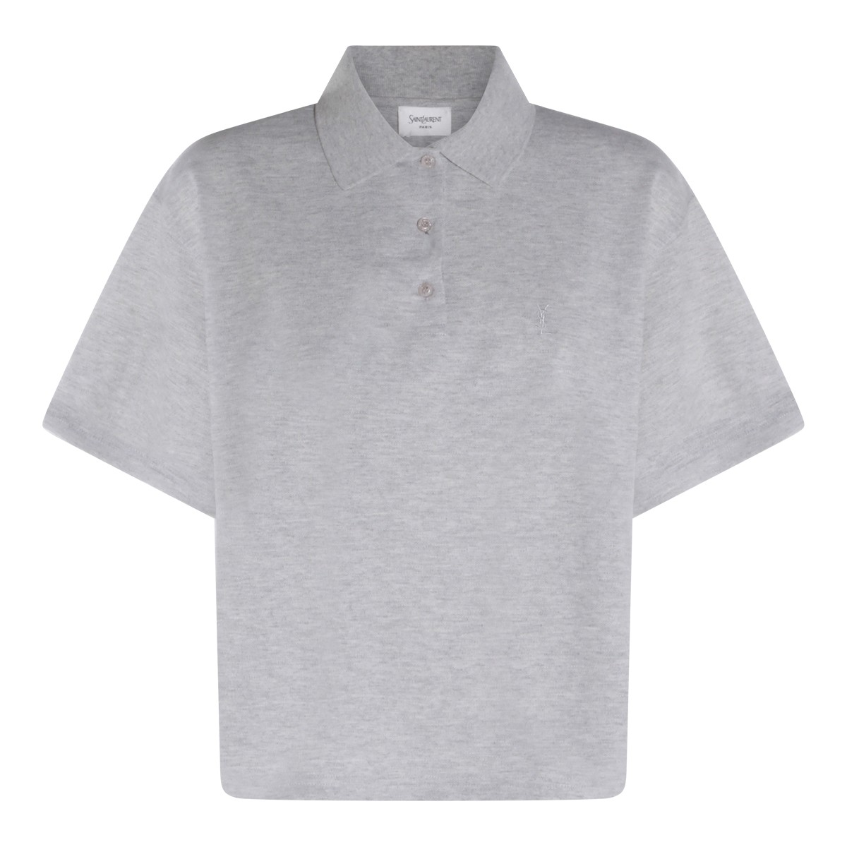 GREY COTTON POLO SHIRT