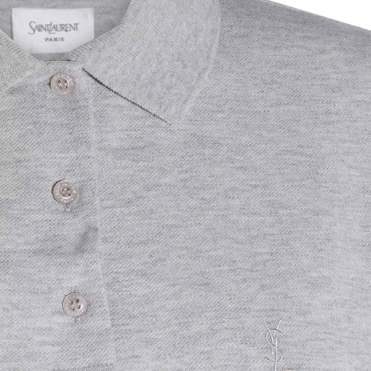 GREY COTTON POLO SHIRT