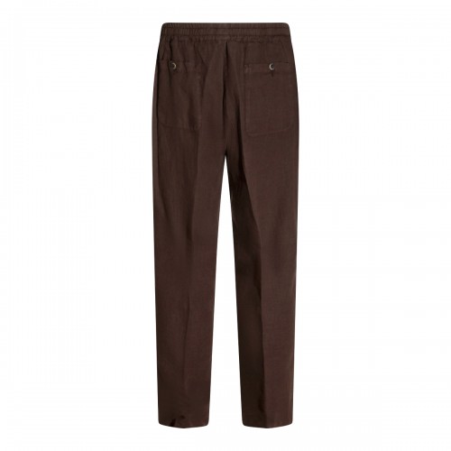 BROWN LINEN PANTS 2