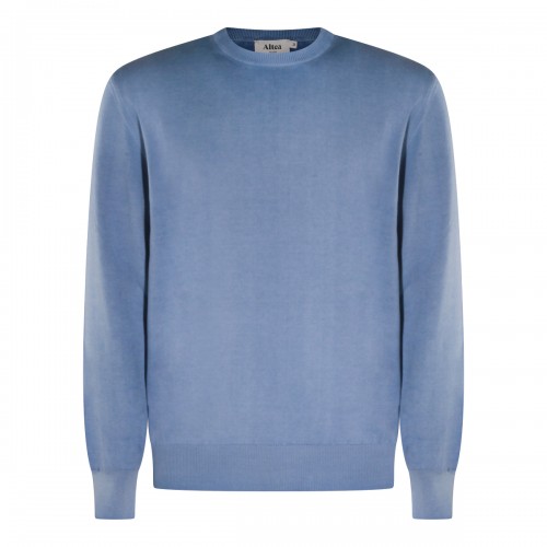 LIGHT BLUE COTTON KNITWEAR