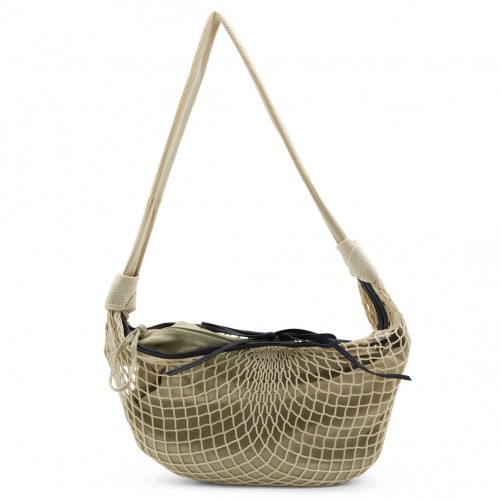 LIGHT BEIGE CROISSANT FILT SHOULDER BAG