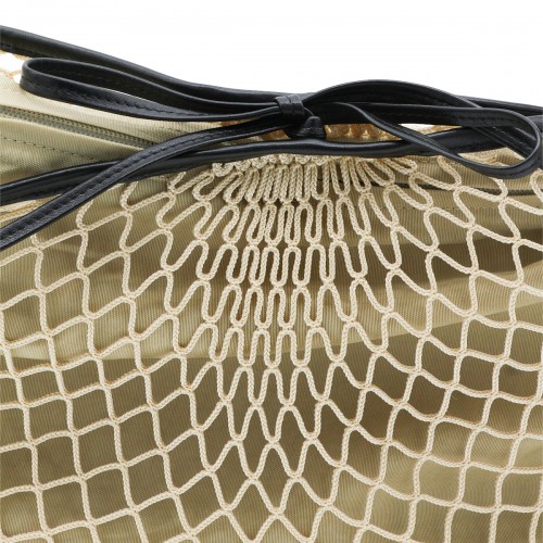 LIGHT BEIGE CROISSANT FILT SHOULDER BAG