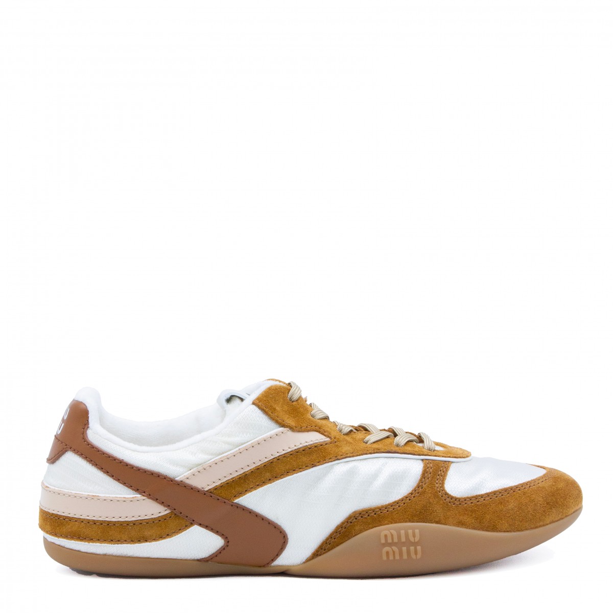 WHITE AND BROWN SNEAKERS