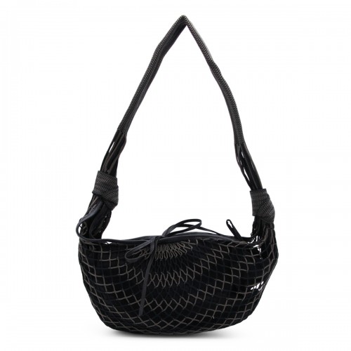 DARK BROWN CROISSANT FILT SHOULER BAG