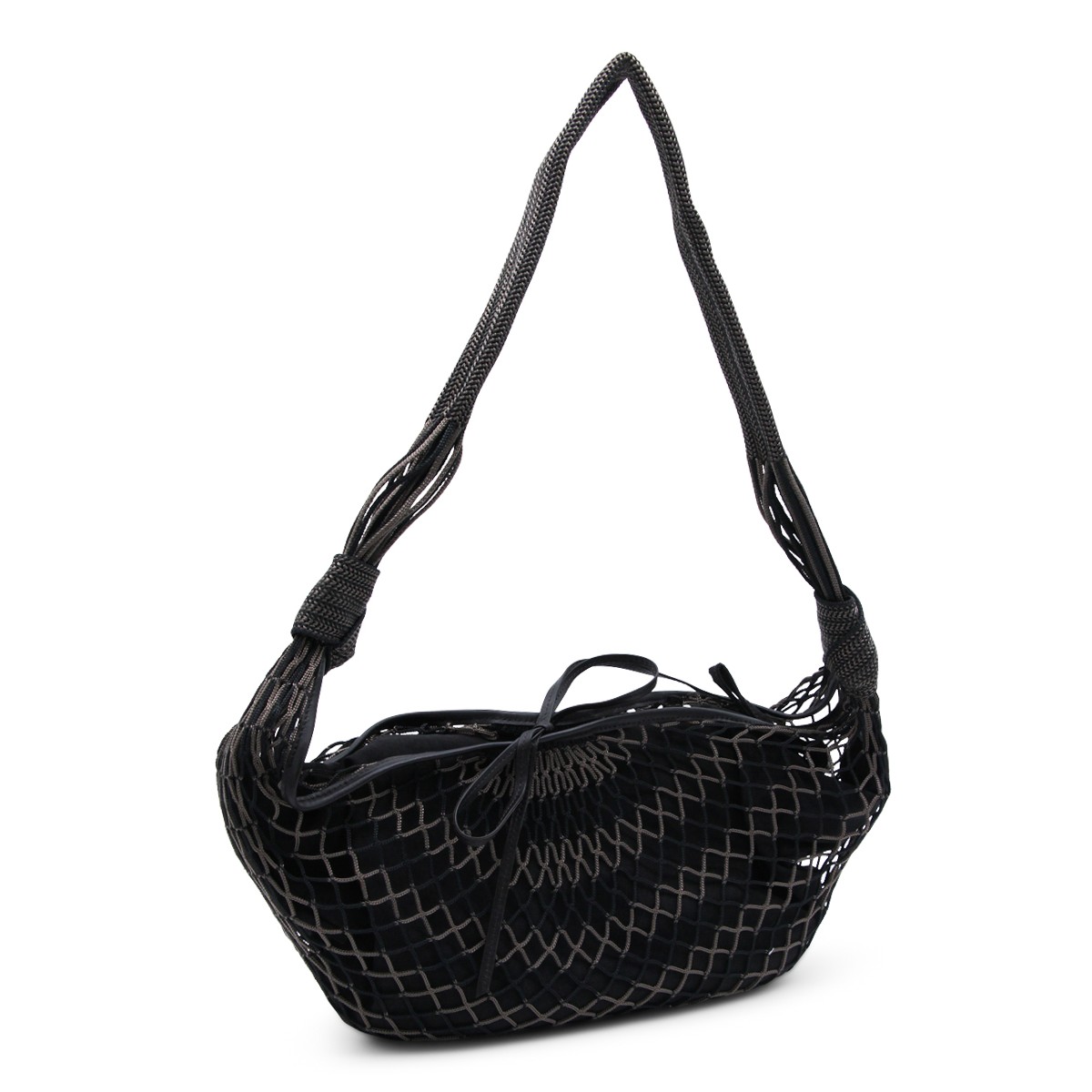 DARK BROWN CROISSANT FILT SHOULER BAG