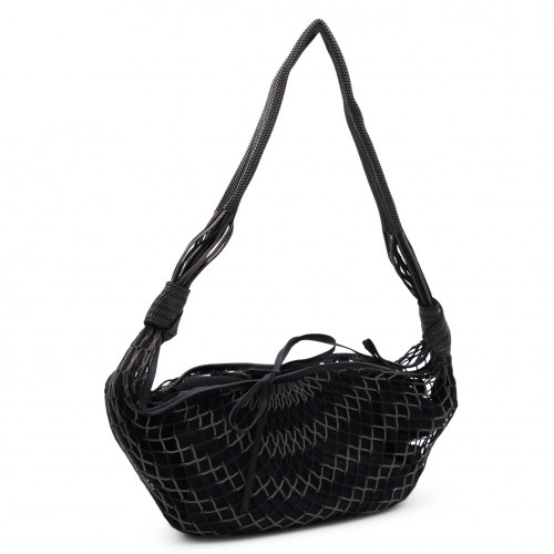 DARK BROWN CROISSANT FILT SHOULER BAG