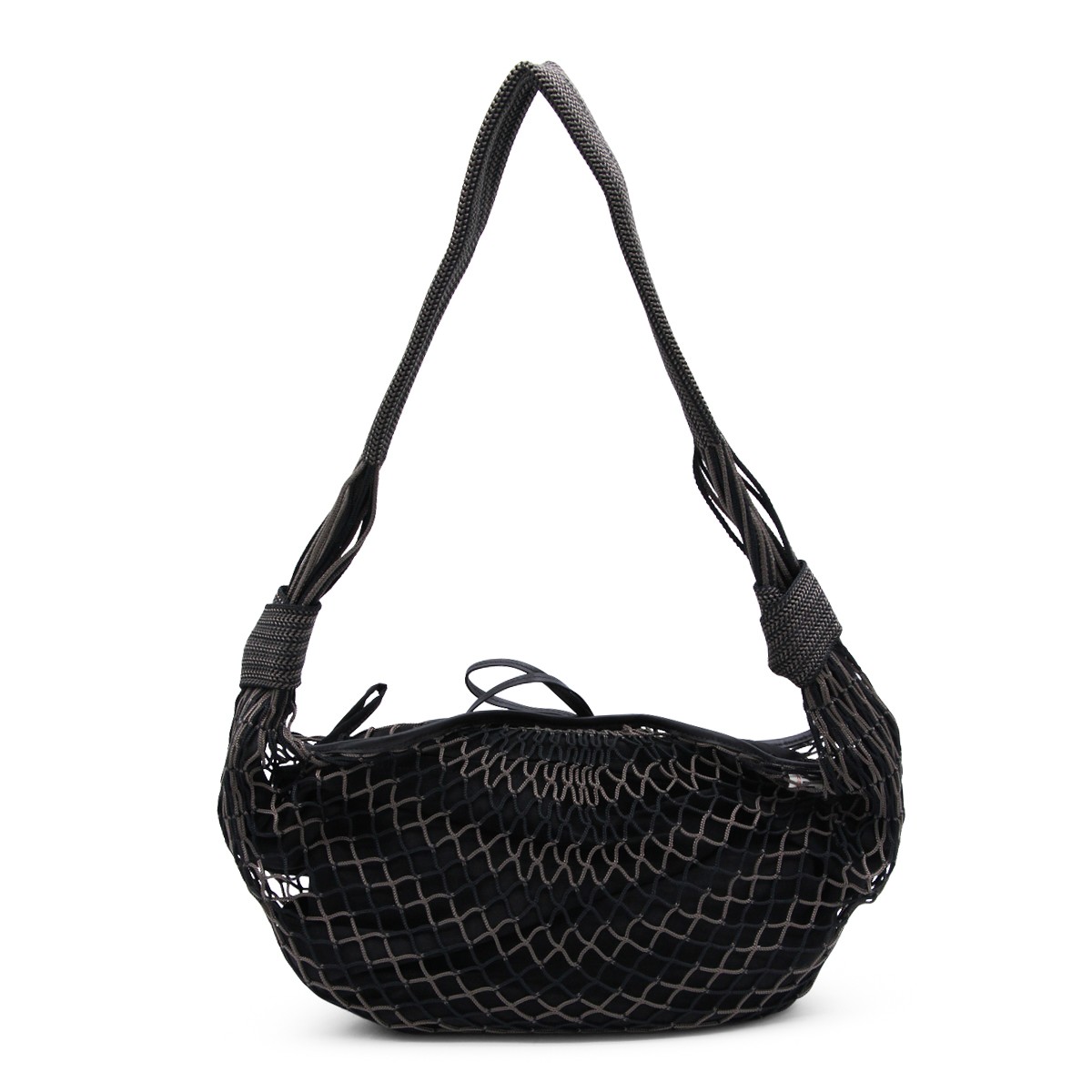 DARK BROWN CROISSANT FILT SHOULER BAG