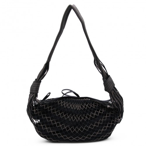 DARK BROWN CROISSANT FILT SHOULER BAG