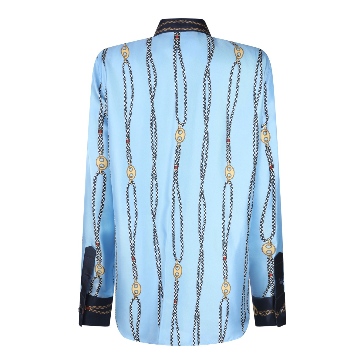 LIGHT BLUE SILK SHIRT