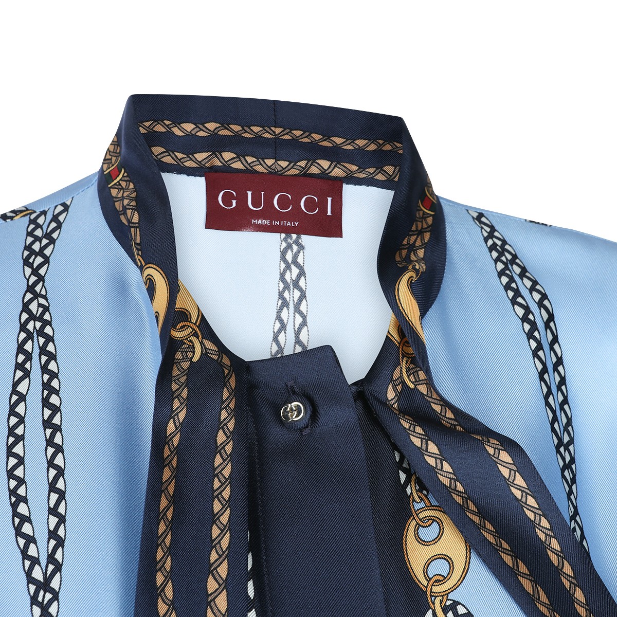 LIGHT BLUE SILK SHIRT