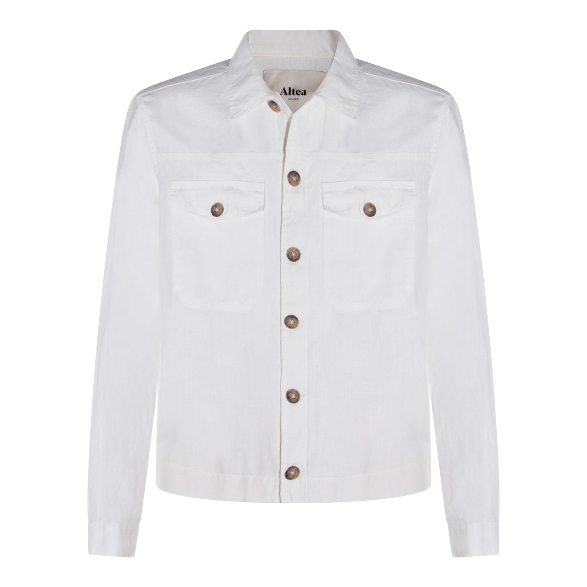 WHITE LINEN CASUAL JACKET