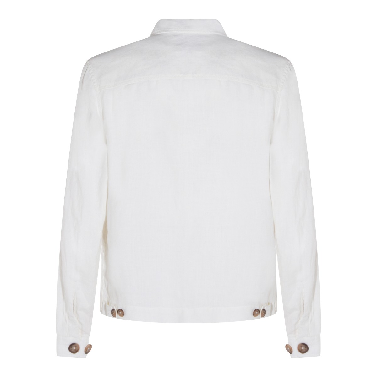 WHITE LINEN CASUAL JACKET
