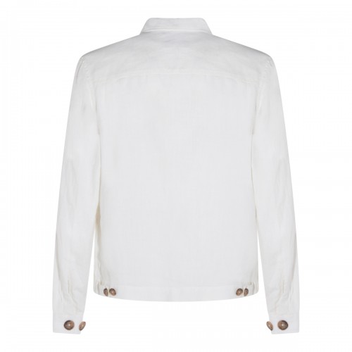 WHITE LINEN CASUAL JACKET