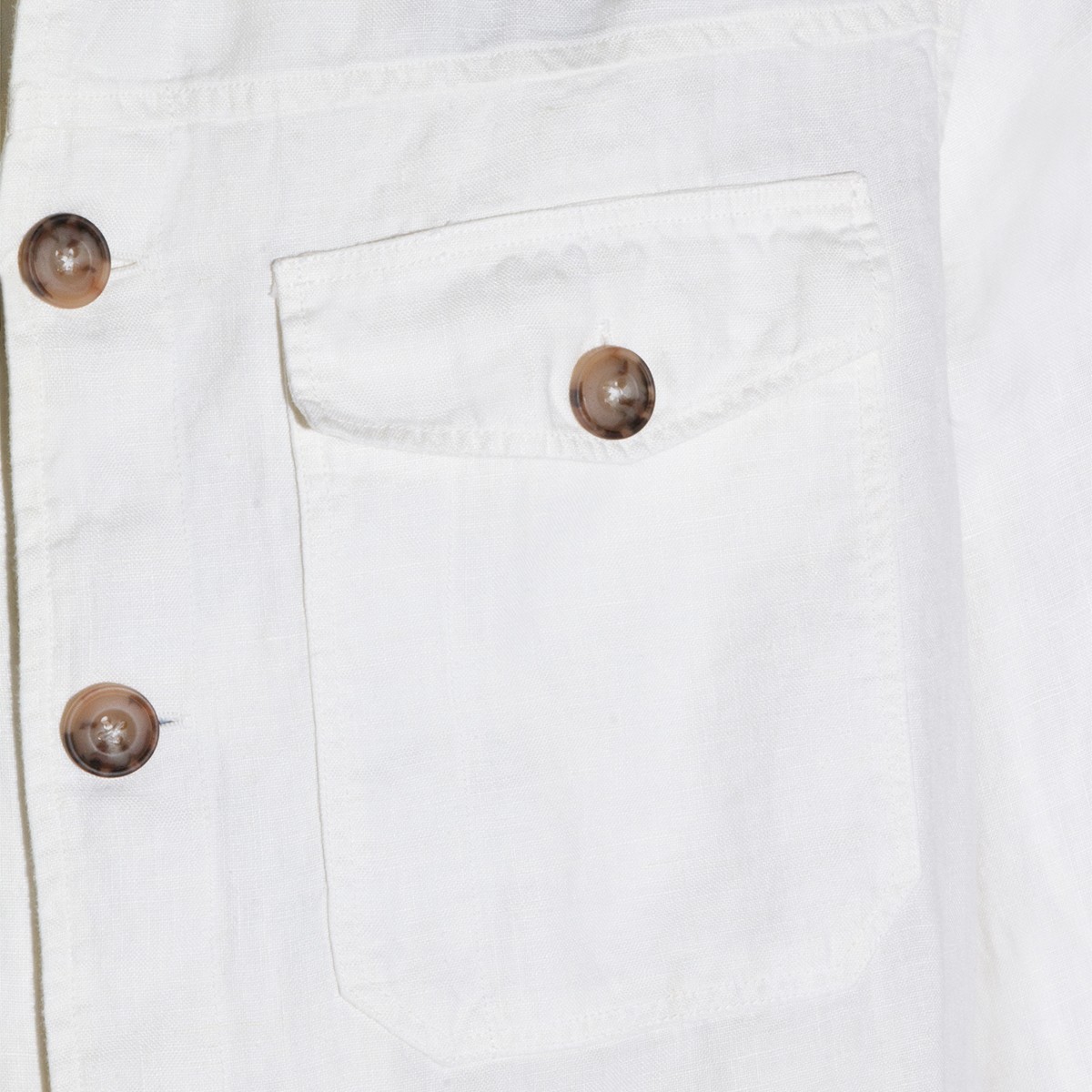 WHITE LINEN CASUAL JACKET