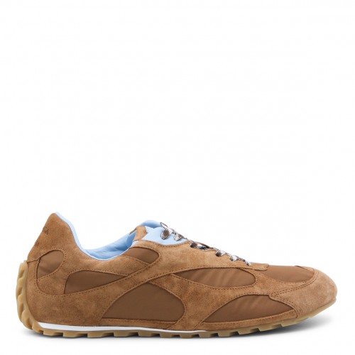 NEW AMBER AND ICEBERG SUEDE SNEAKERS