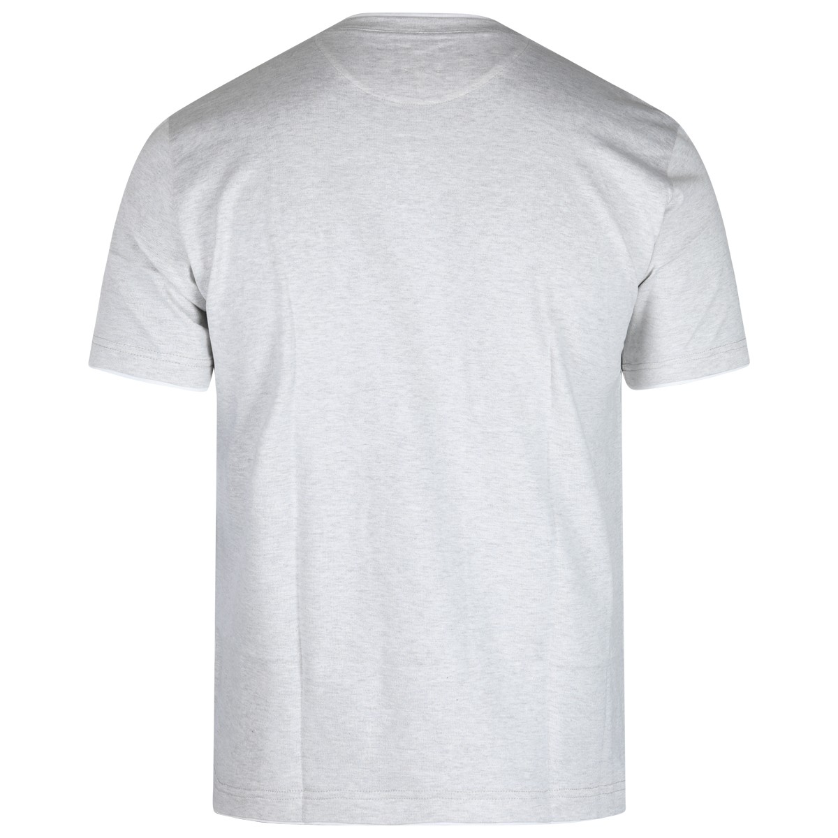 GREY AND WHITE COTTON T-SHIRT