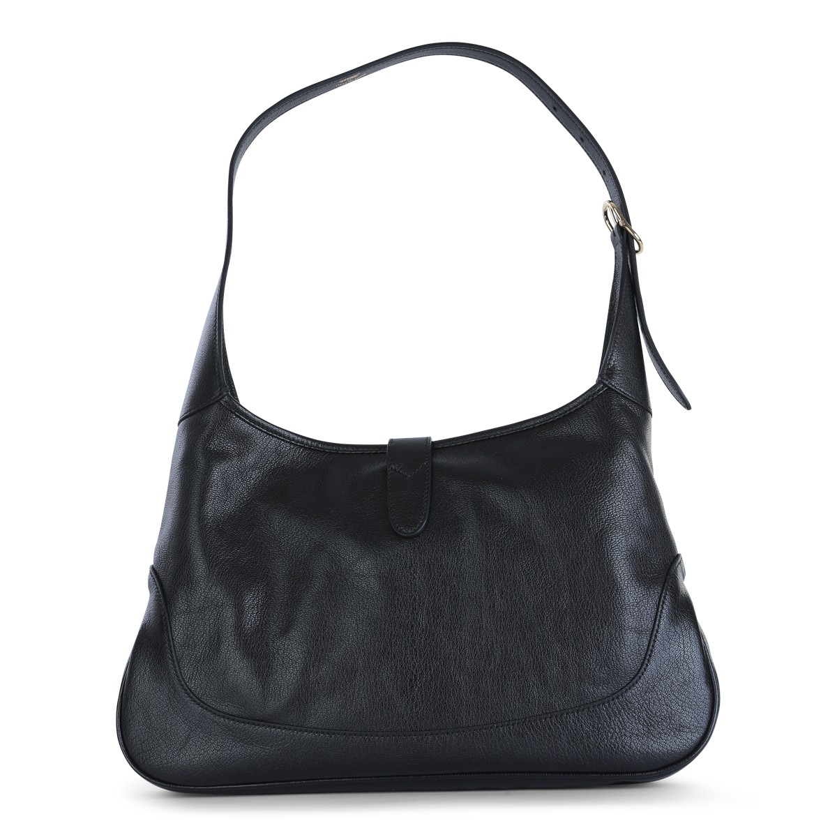 BLACK LEATHER JACKIE HOBO MEDIUM...