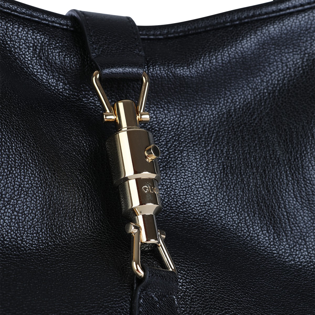 BLACK LEATHER JACKIE HOBO MEDIUM...