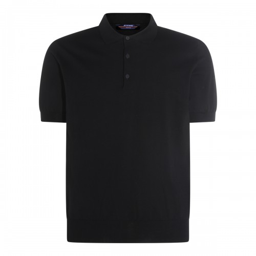 BLACK PURE COTTON POLO SHIRT
