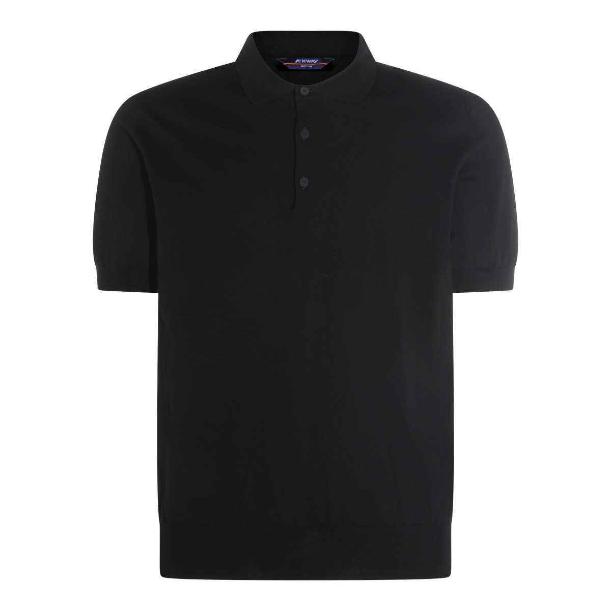 BLACK PURE COTTON POLO SHIRT
