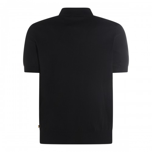 BLACK PURE COTTON POLO SHIRT 2