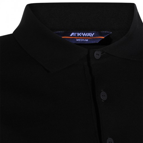 BLACK PURE COTTON POLO SHIRT