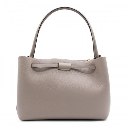 GREY LEATHER TOTES