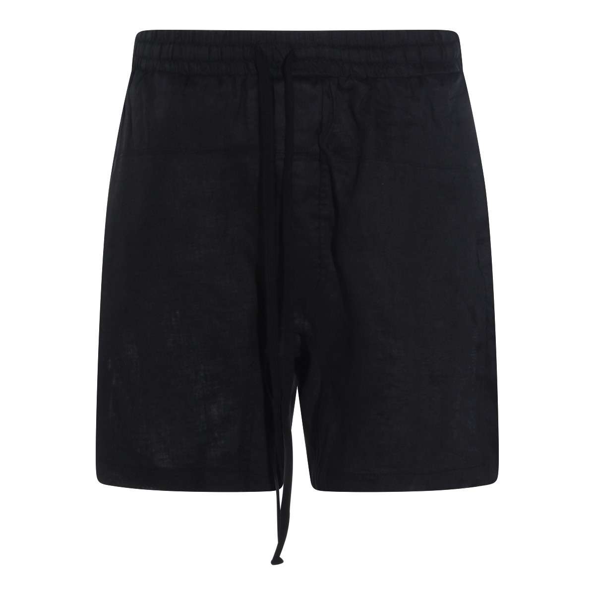 BLACK LINEN SHORTS