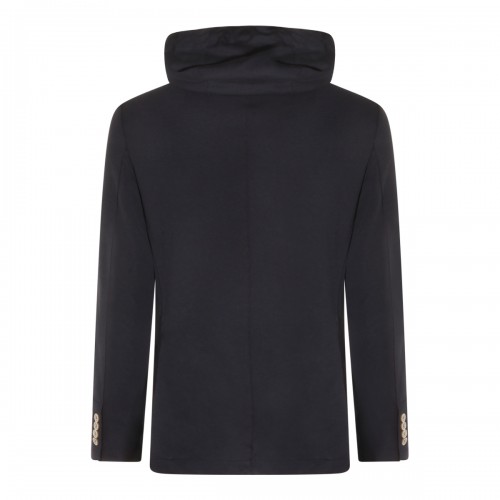 BLUE COTTON BLEND BLAZER 2