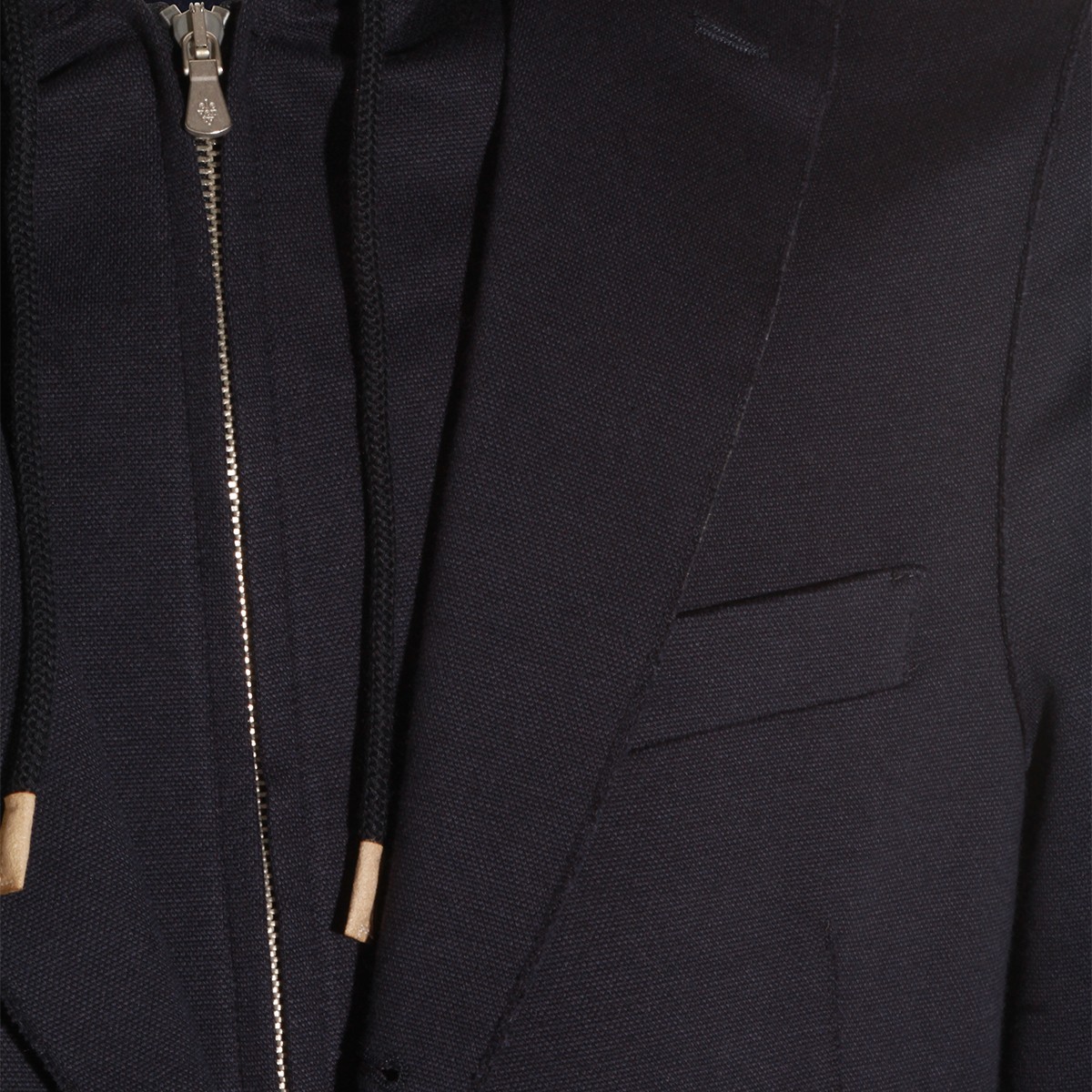 BLUE COTTON BLEND BLAZER