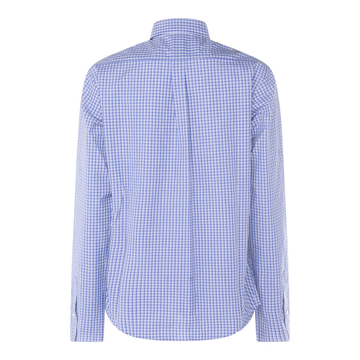 LIGHT BLUE COTTON CHECK SHIRT