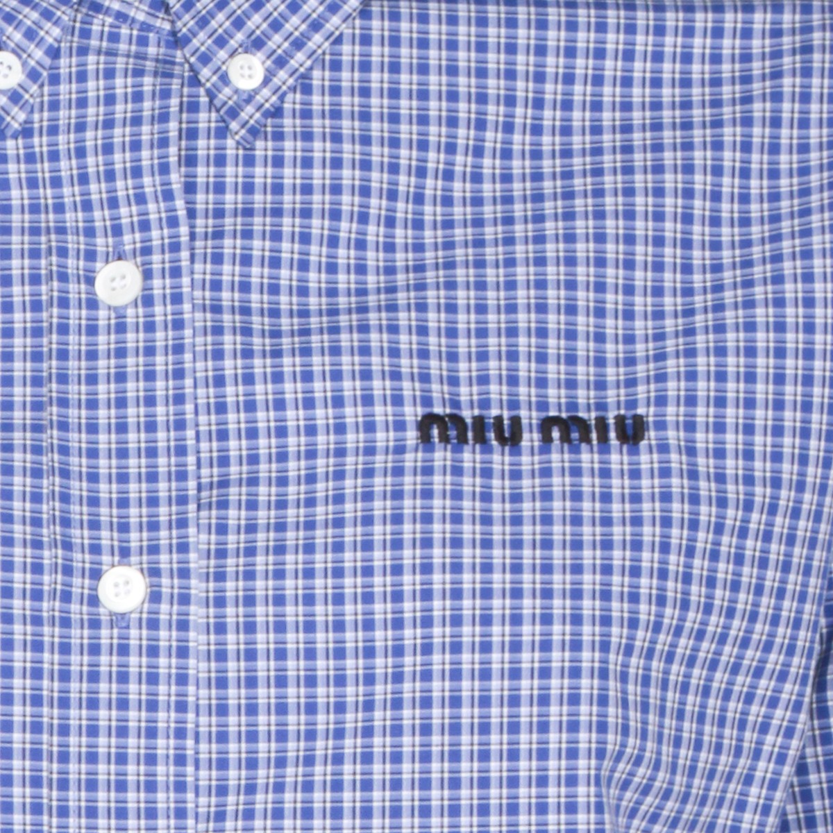 LIGHT BLUE COTTON CHECK SHIRT