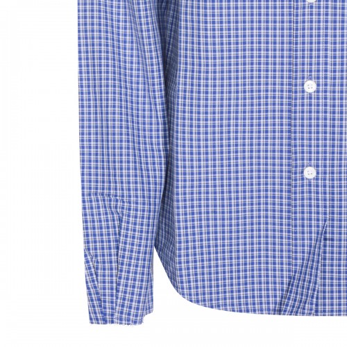 LIGHT BLUE COTTON CHECK SHIRT