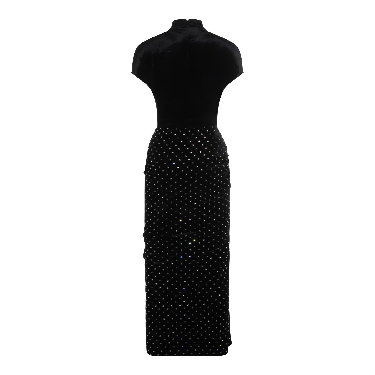 BLACK VISCOSE MAXI DRESS