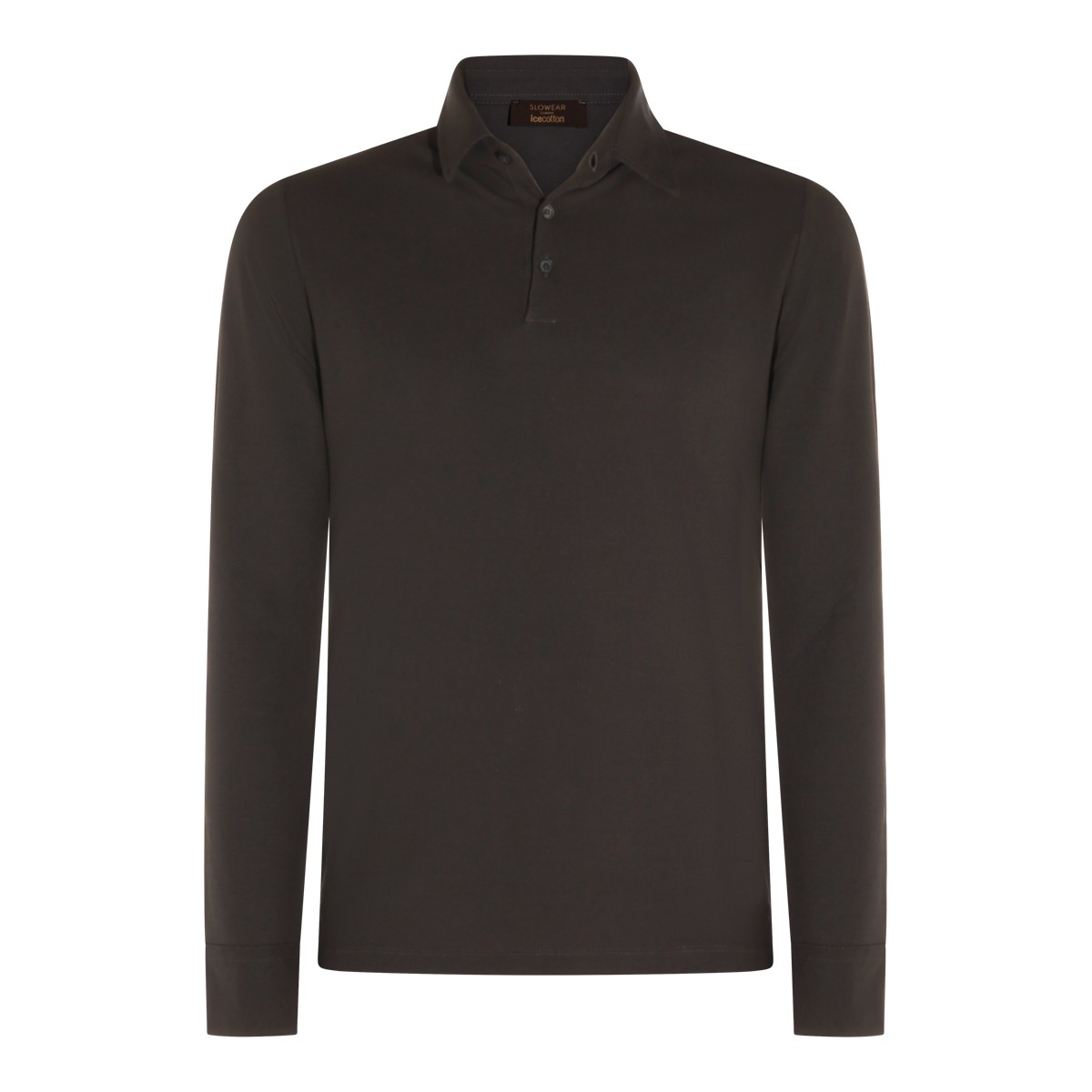 DARK GREY COTTON POLO SHIRT