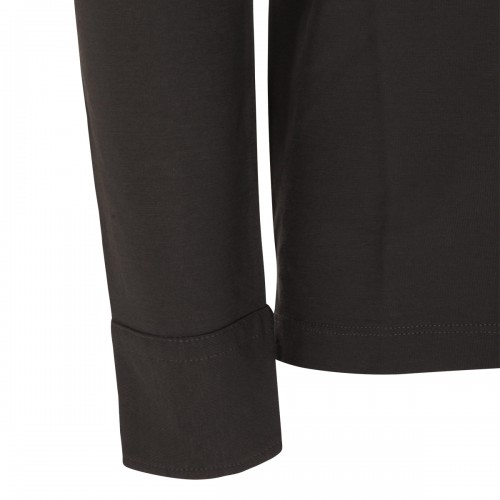 DARK GREY COTTON POLO SHIRT