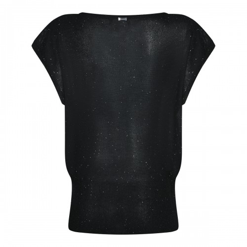 BLACK VISCOSE KNITWEAR