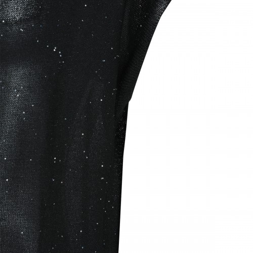 BLACK VISCOSE KNITWEAR