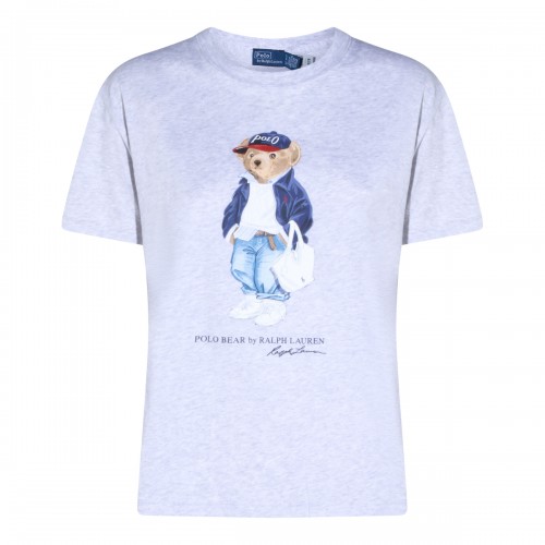 GREY COTTON BEAR T-SHIRT