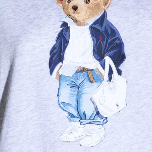 GREY COTTON BEAR T-SHIRT