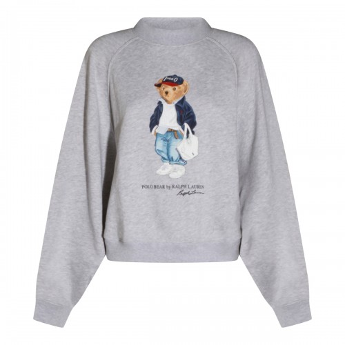 GREY COTTON BEAR SWEATSHIRT