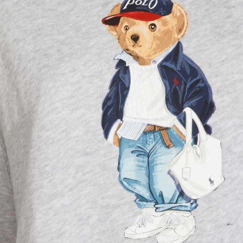 GREY COTTON BEAR SWEATSHIRT