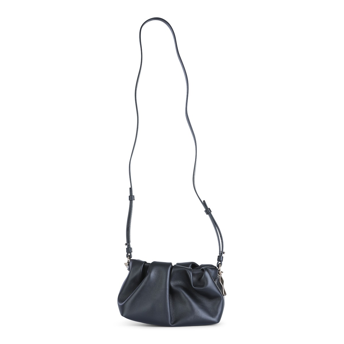 BLACK LEATHER EVA MINI CLUTCH