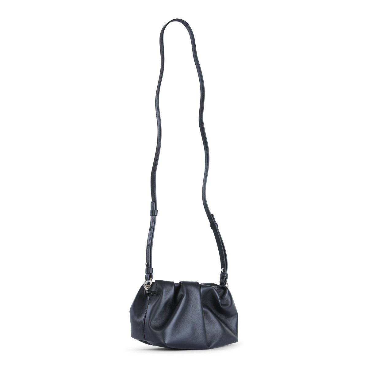 BLACK LEATHER EVA MINI CLUTCH