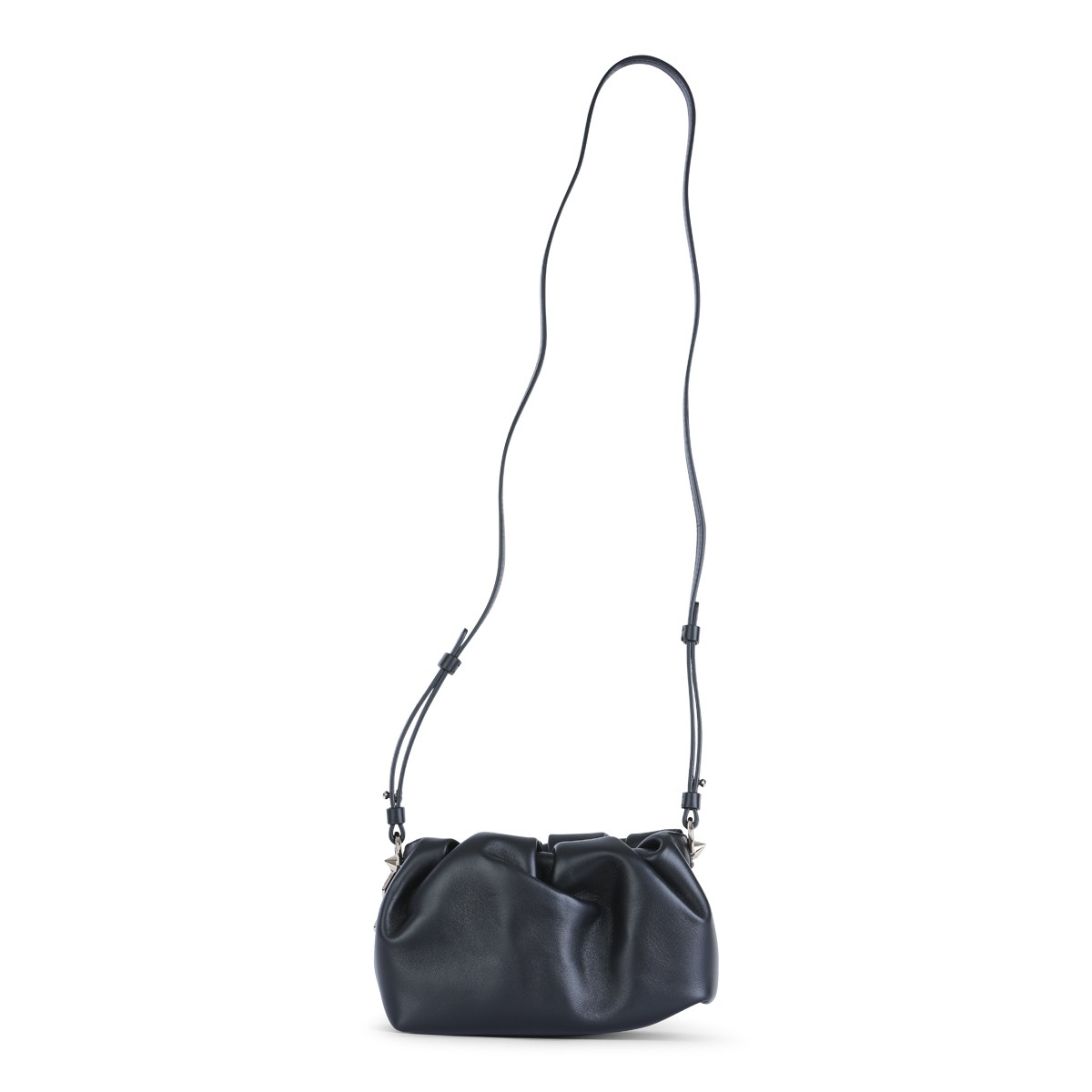 BLACK LEATHER EVA MINI CLUTCH