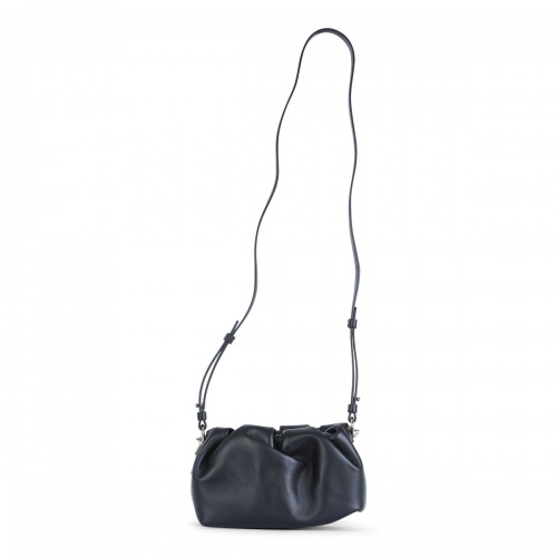 BLACK LEATHER EVA MINI CLUTCH